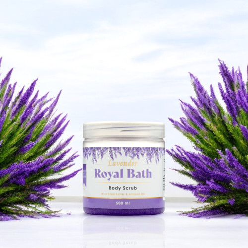 مقشر الجسم الملكي باللافندر بزبدة الشيا وزيت اللوز (مقشر الجسم) - 500 مل مقشر الجسم الملكي باللافندر بزبدة الشيا وزيت اللوز (مقشر الجسم) - 500 مل