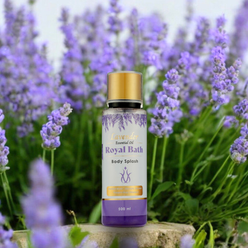 بخاخ الجسم الملكي باللافندر بزبدة الشيا وزيت اللوز (سبلاش الجسم) للعناية بالجسم - 500 مل بخاخ الجسم الملكي باللافندر بزبدة الشيا وزيت اللوز (سبلاش الجسم) للعناية بالجسم - 500 مل